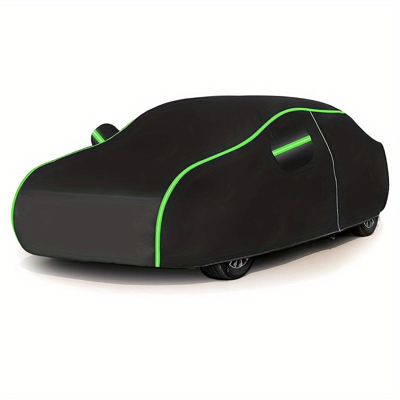 A Car Cover for an SUV, Designed for Full Sun Protection, Made of Thick 190T Polyester Taffeta.