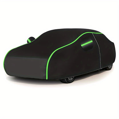 A Car Cover for an SUV, Designed for Full Sun Protection, Made of Thick 190T Polyester Taffeta.
