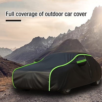 A Car Cover for an SUV, Designed for Full Sun Protection, Made of Thick 190T Polyester Taffeta.