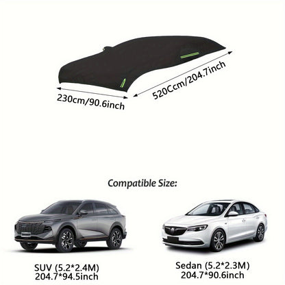 1pc All-weather car cover - sun protection, hail and snow protection, thickened material, suitable for most models