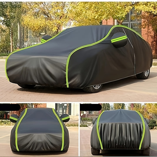 A Car Cover for an SUV, Designed for Full Sun Protection, Made of Thick 190T Polyester Taffeta.