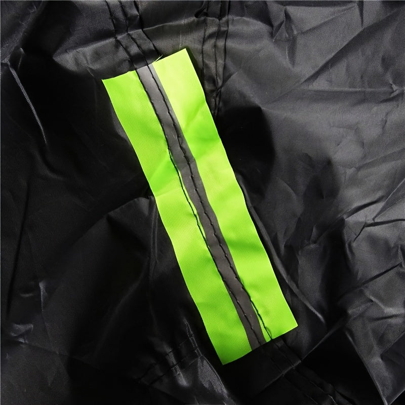 Premium Black Car Cover with Reflective Strips - UV Protection, Dust & Scratch Resistant for Sedans, Hatchbacks, SUVs - Multiple Sizes Available