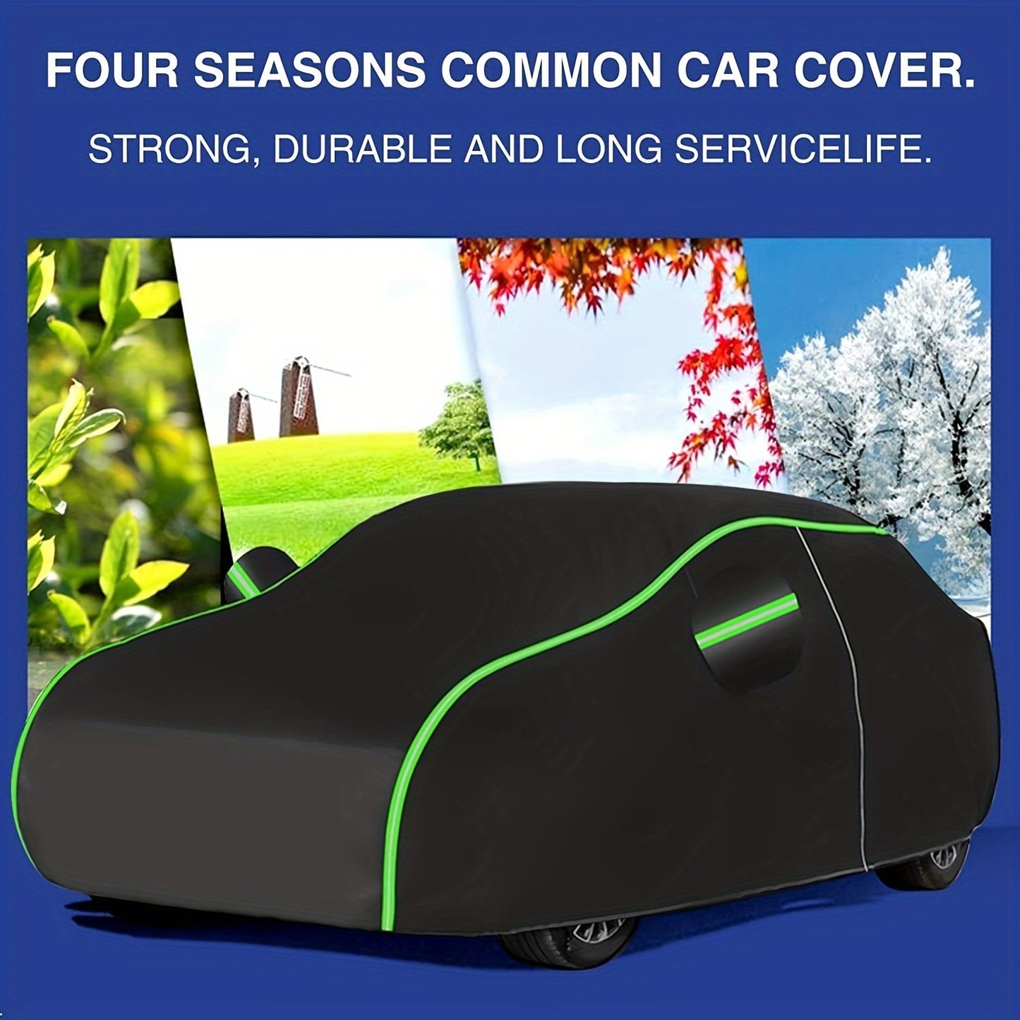 A Car Cover for an SUV, Designed for Full Sun Protection, Made of Thick 190T Polyester Taffeta.