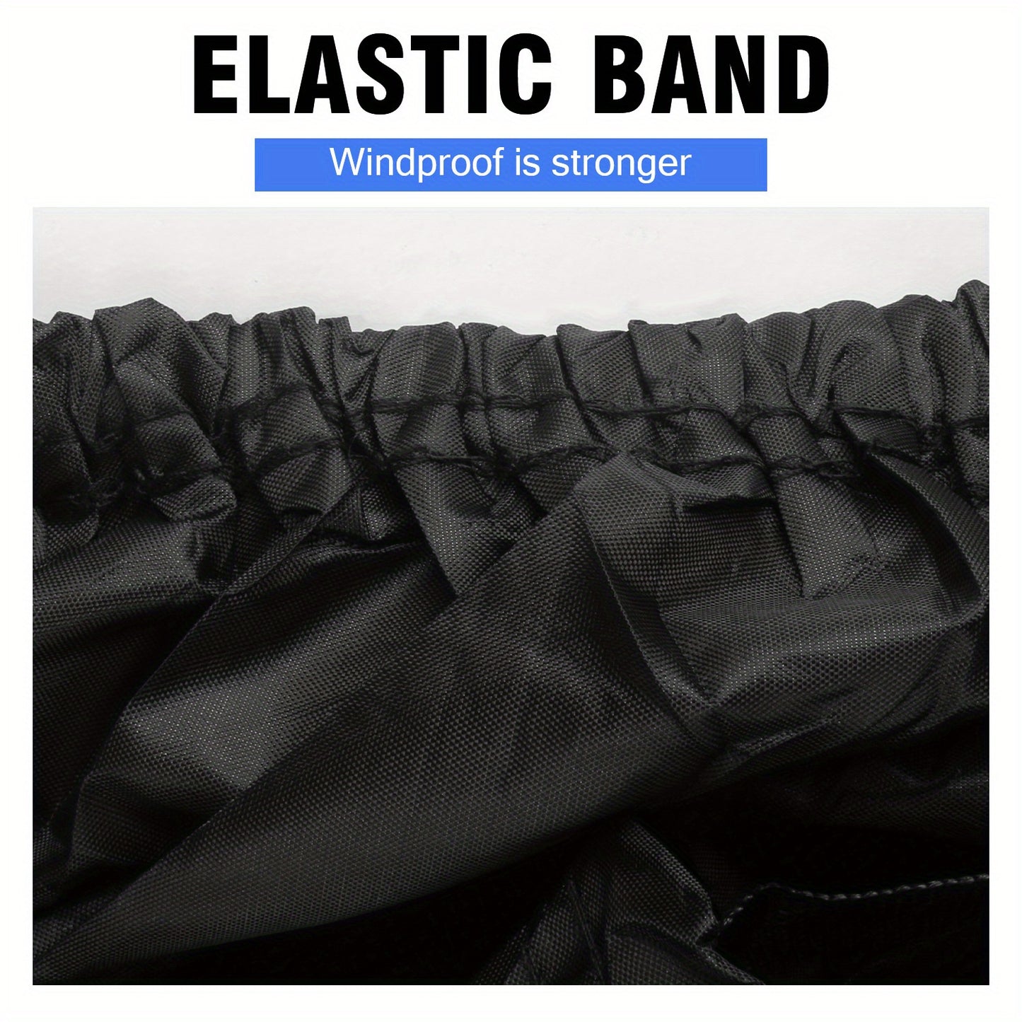 Universal Fit Outdoor Car Cover 170T Polyester Thickened Fabric with Reflective Strips, Full Exterior Sunshade Dustproof Protection for Sedan SUV - Black & Blue