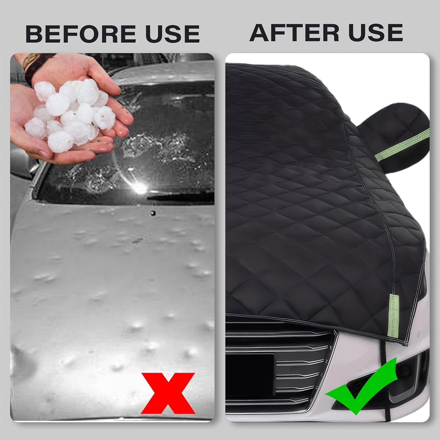 1pc All-weather car cover - sun protection, hail and snow protection, thickened material, suitable for most models